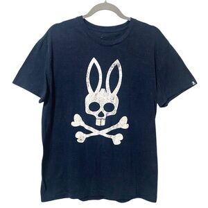 Psycho Bunny Skull Bunny Navy  Graphic Shirt